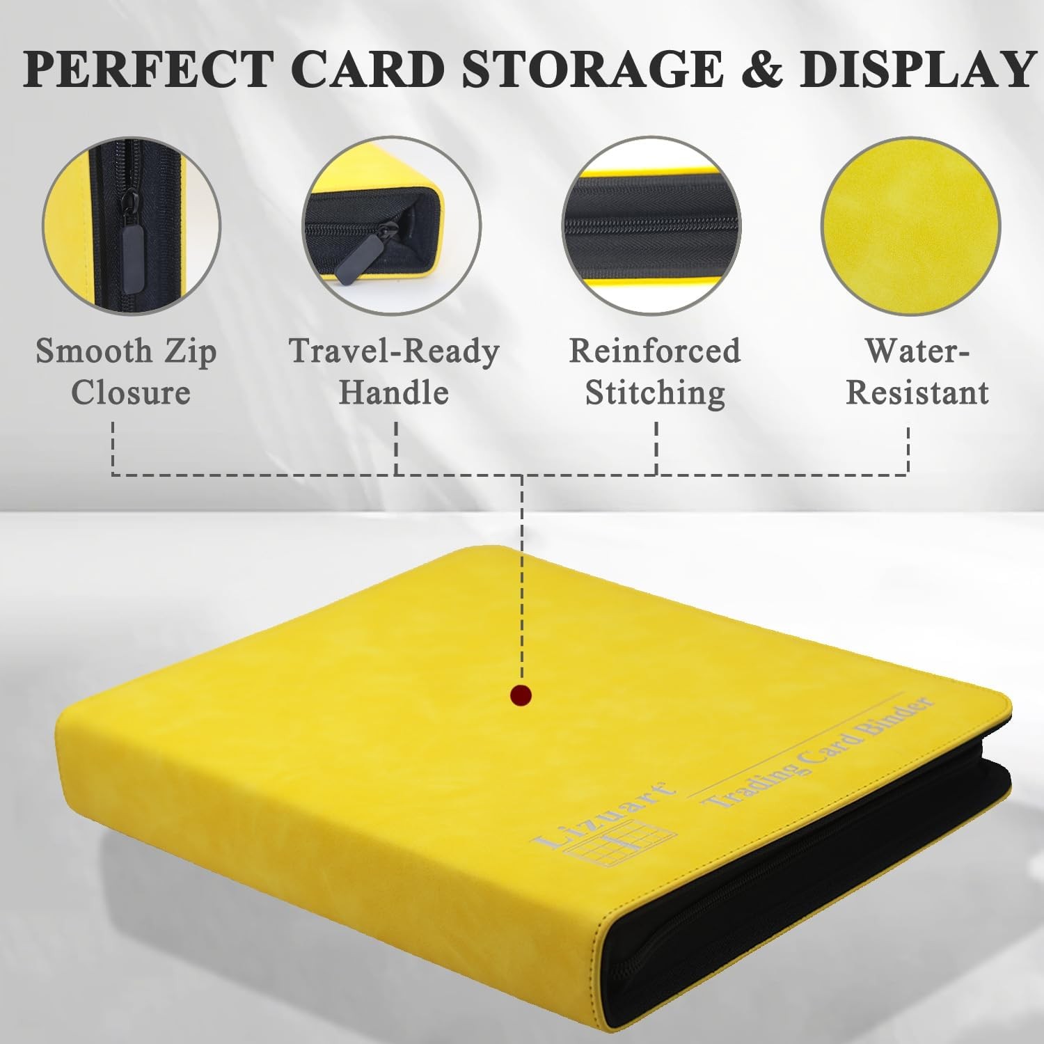 Toploader Binder, 9 Pocket Top Loader Card Binder for Trading Cards Top Loader