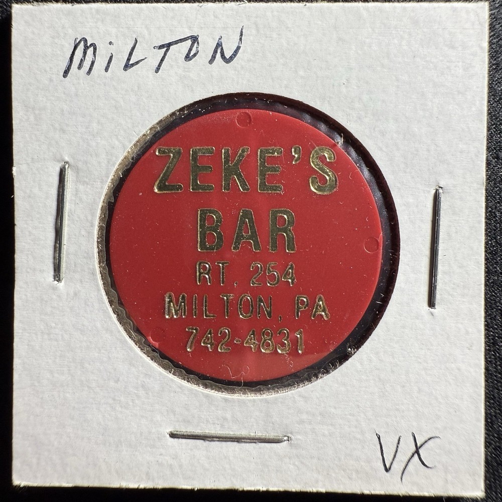 Zeke’s Bar. Milton, PA. Round DRAFT Token HS90
