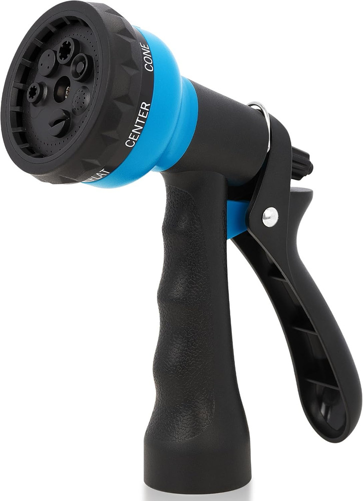 7 Pattern Garden Hose Nozzle Sprayer Trigger Lock High Pressure Leakproof