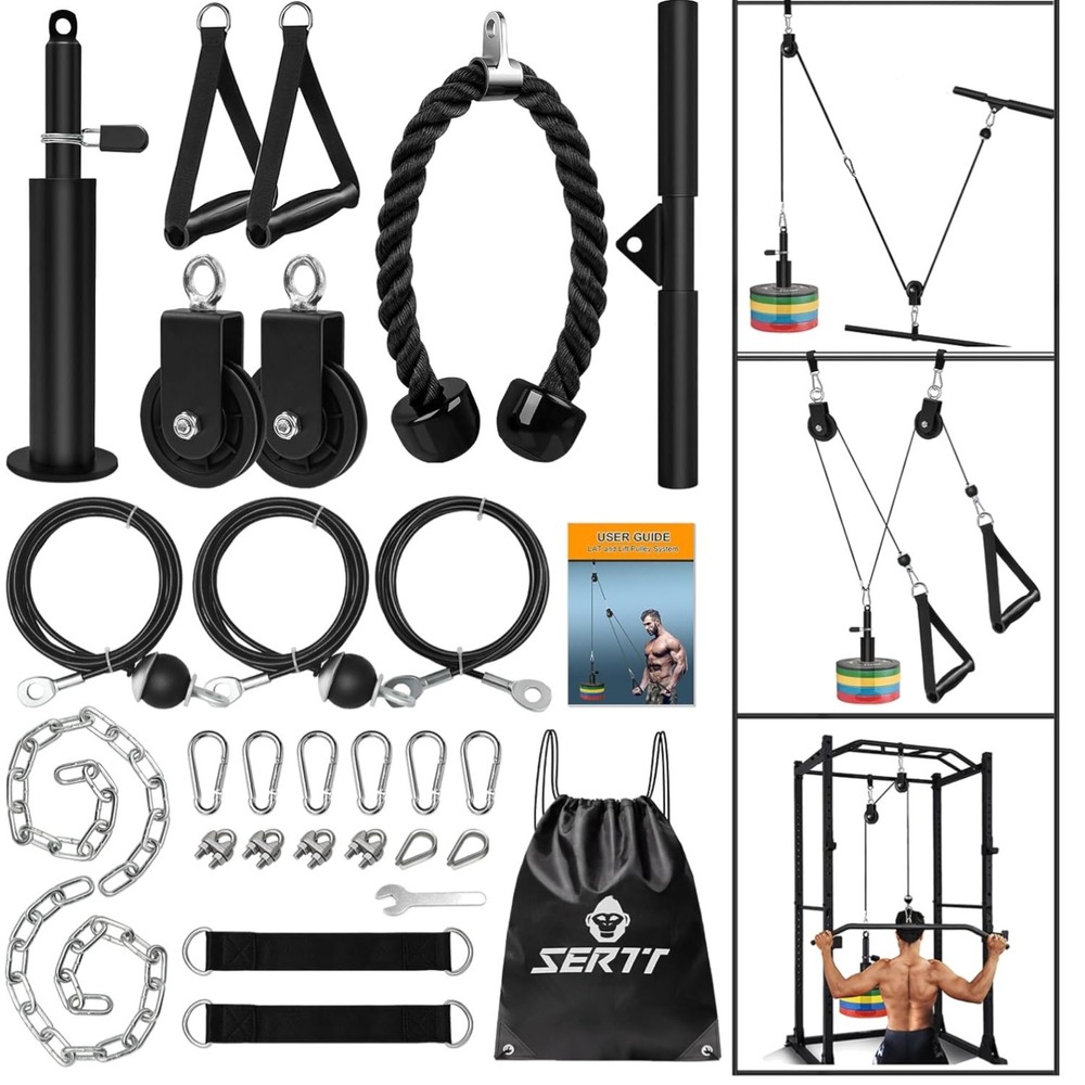 Muscle-Building Cable Pulley System - Home Workout
