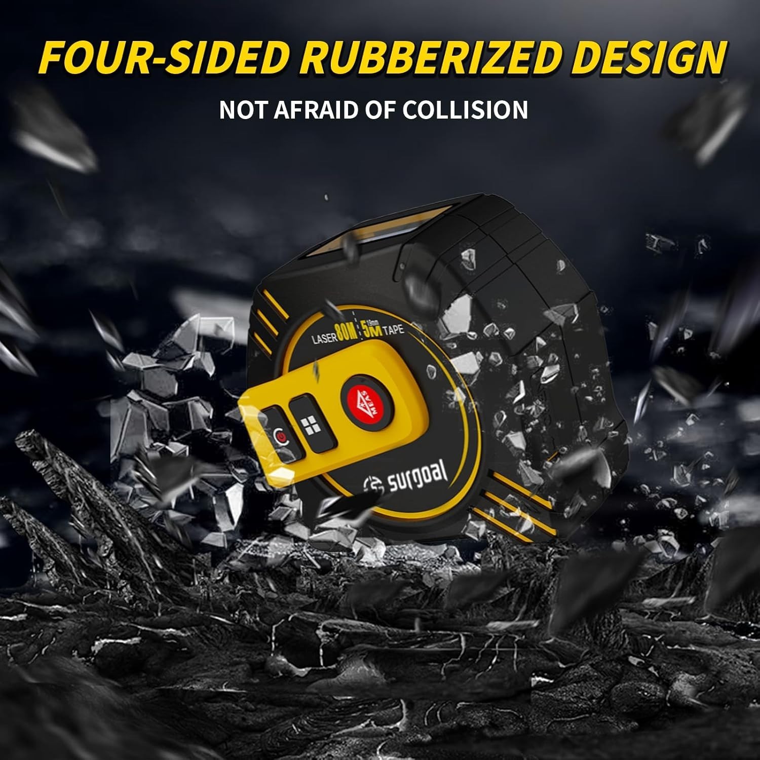 2-in-1 Laser Tape Measure 262ft – Digital Measuring Tape with LCD Display