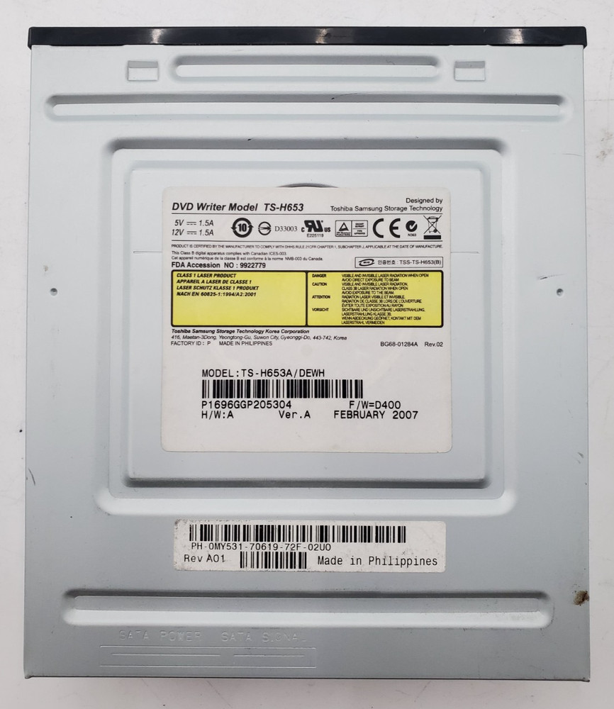 TOSHIBA DATA STORAGE BLU-RAY DISC BD-ROM/DVD REWRITEABLE SATA DRIVE