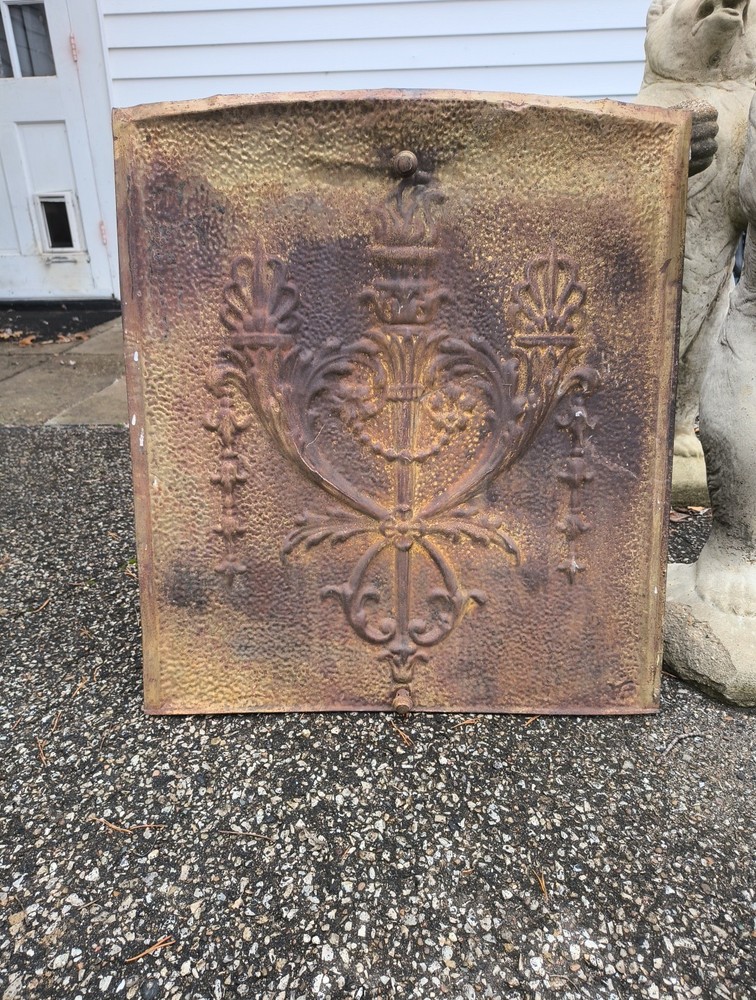 Antique Tin Fireplace Cover