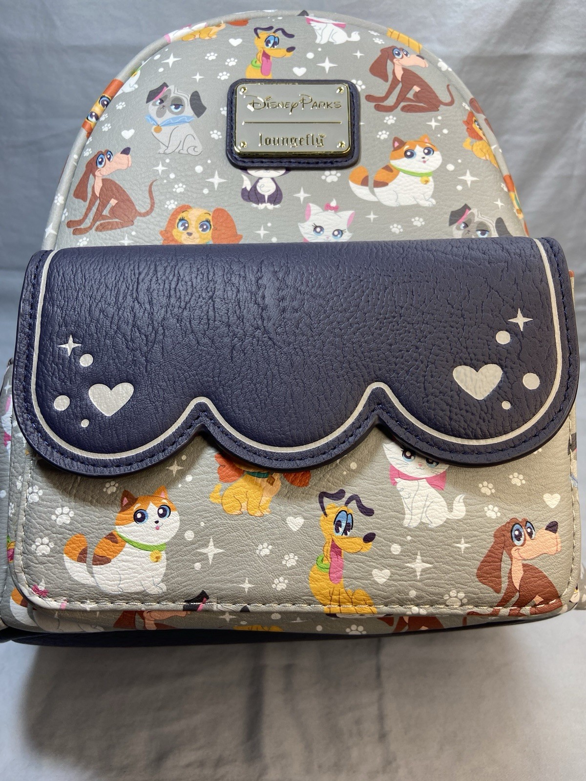 Disney Parks Loungefly 2025 @Pets” Cats, Dogs, Pluto, Marie Loungefly Backpack