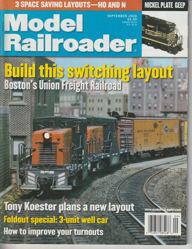 MODEL RAILROADER  SEPTEMBER 2000 Magazine - BACK ISSUE