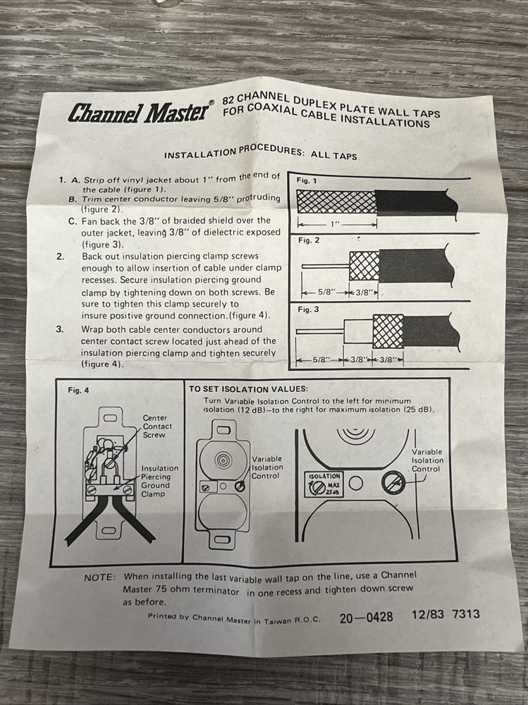 Channel Master 82 Channel Duplex Plate