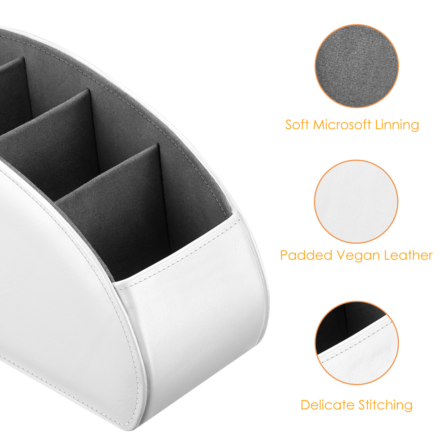 [5 Compartments] Remote Control Holder TV Remote Caddy Desktop Organizer