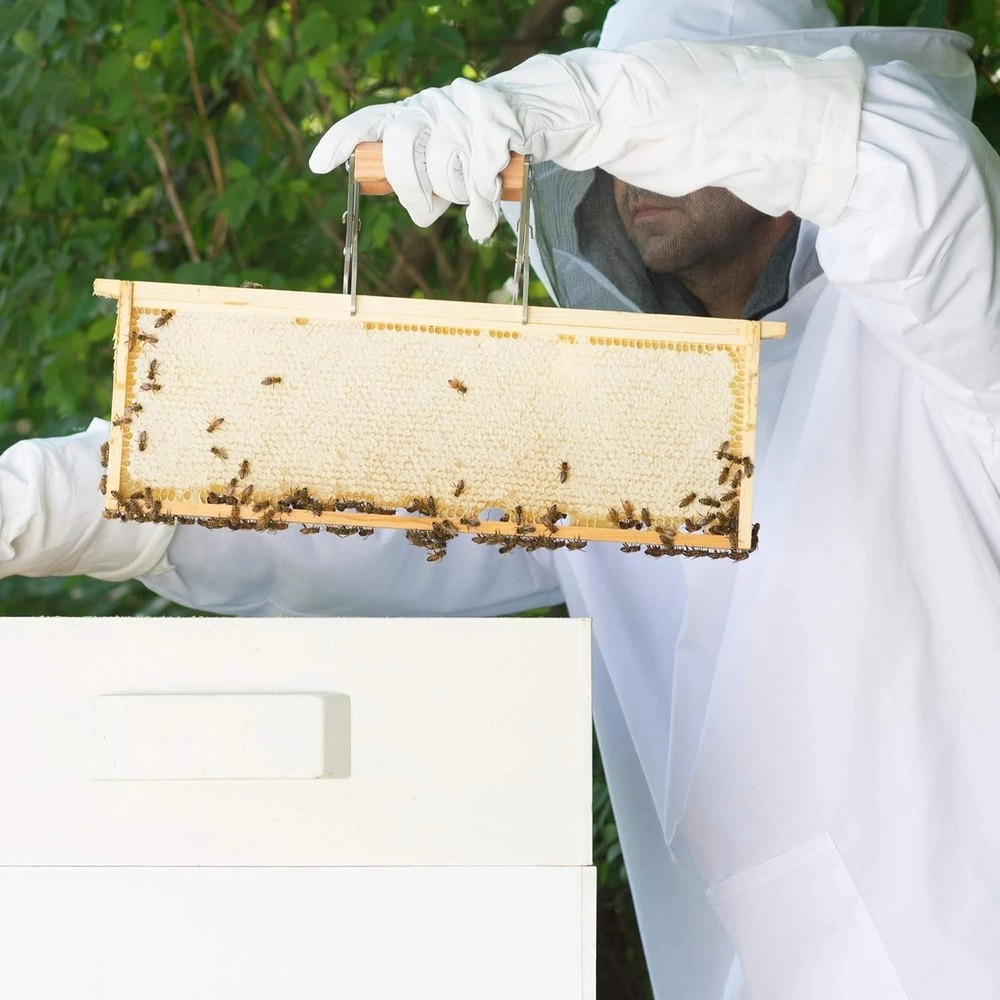 Professional White Large Beekeeping Suit, Jacket, Pull Over, Smock with Veil,