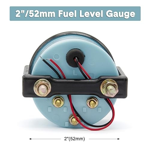2" Universal Fuel Gauge Kit, E-1/2-F Pointer Fuel Level Gauge White Pointer