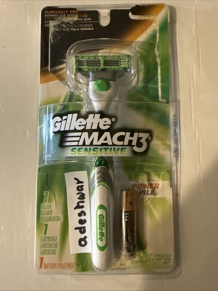 Gillette Mach3 SENSITIVE POWER Razor Blade Shaver 1 Refill (Battery Exploded)