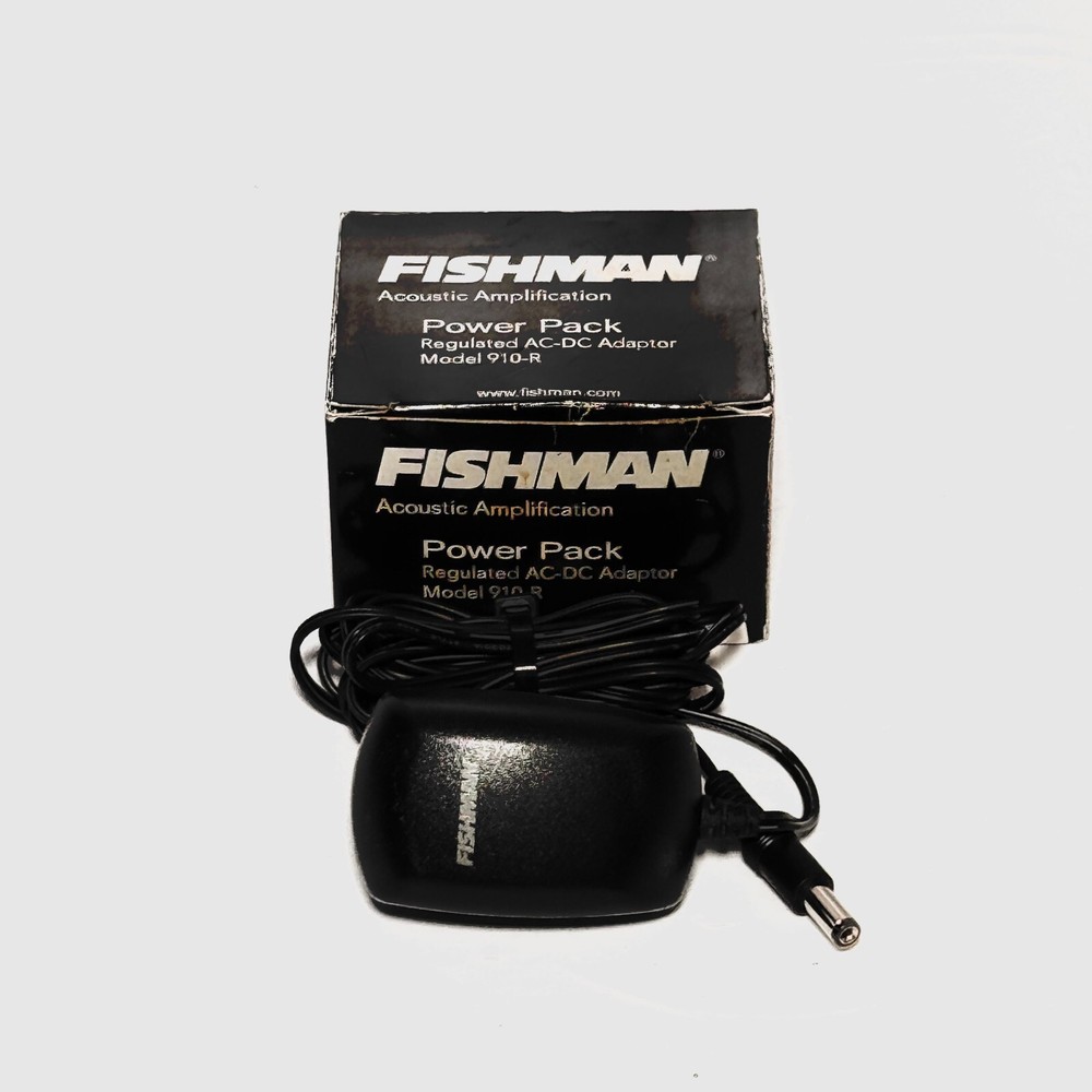 Fishman 910-R 9v 100-240v Power Pack Regulated AC-DC Adaptor