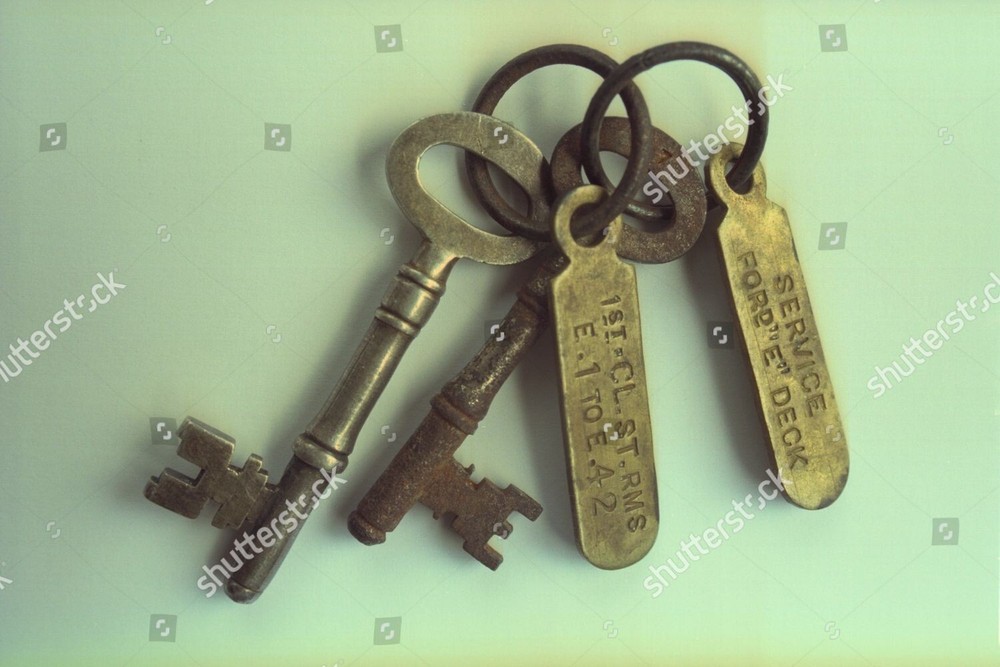 RMS Titanic First Class Steward's Master Key for E-deck Staterooms, 1912