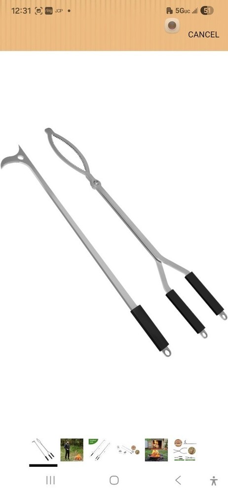 Fire Pit Tongs and Poker Set