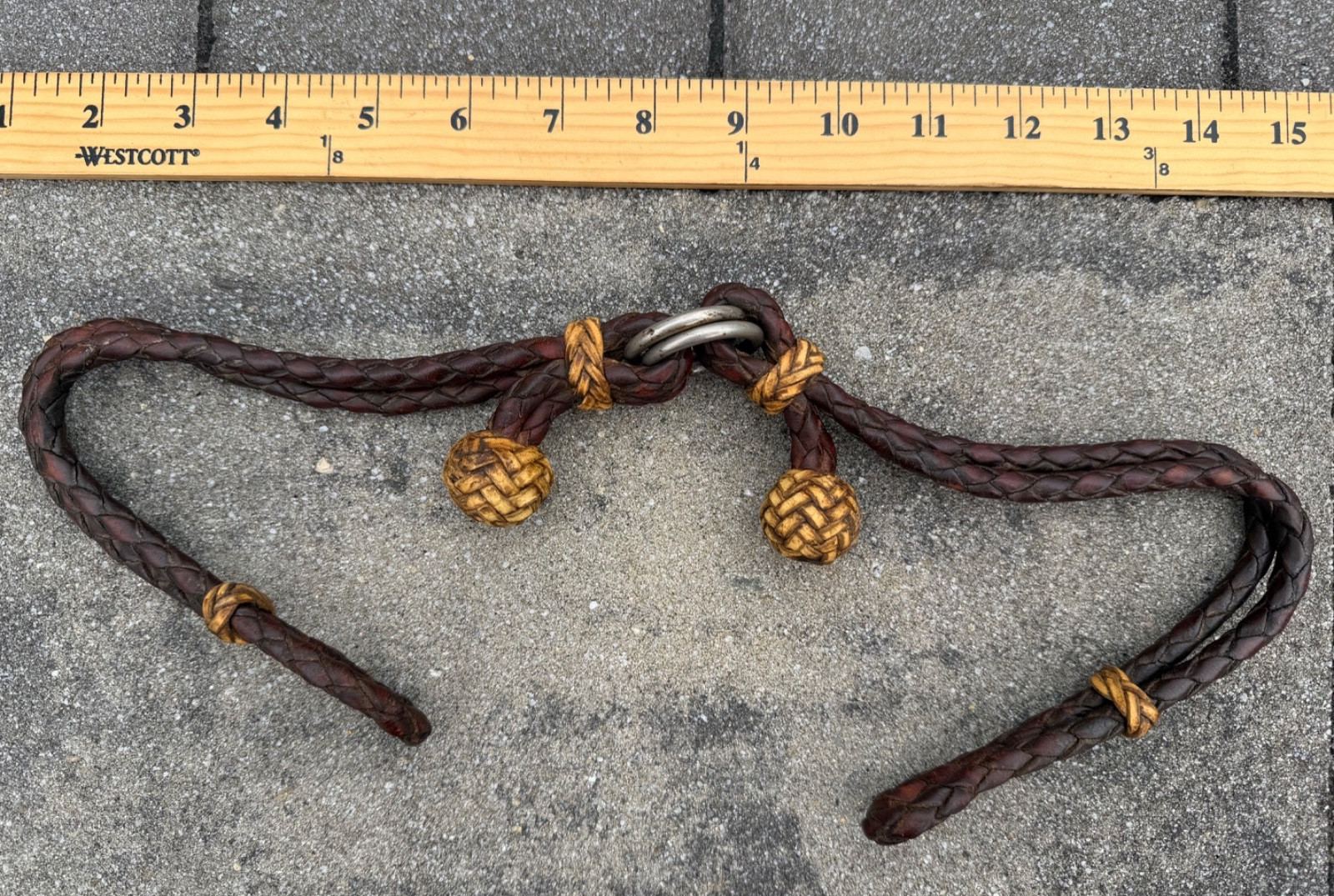 Vintage Russet Hand-Braided Leather & Rawhide Show Hobbles Cowboy Vaquero Horse
