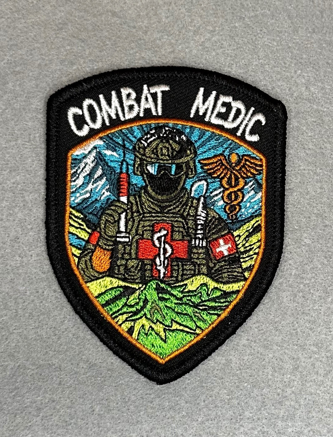 FABULOUS COMBAT MEDIC EMBROIDERED IRON-ON PATCH...