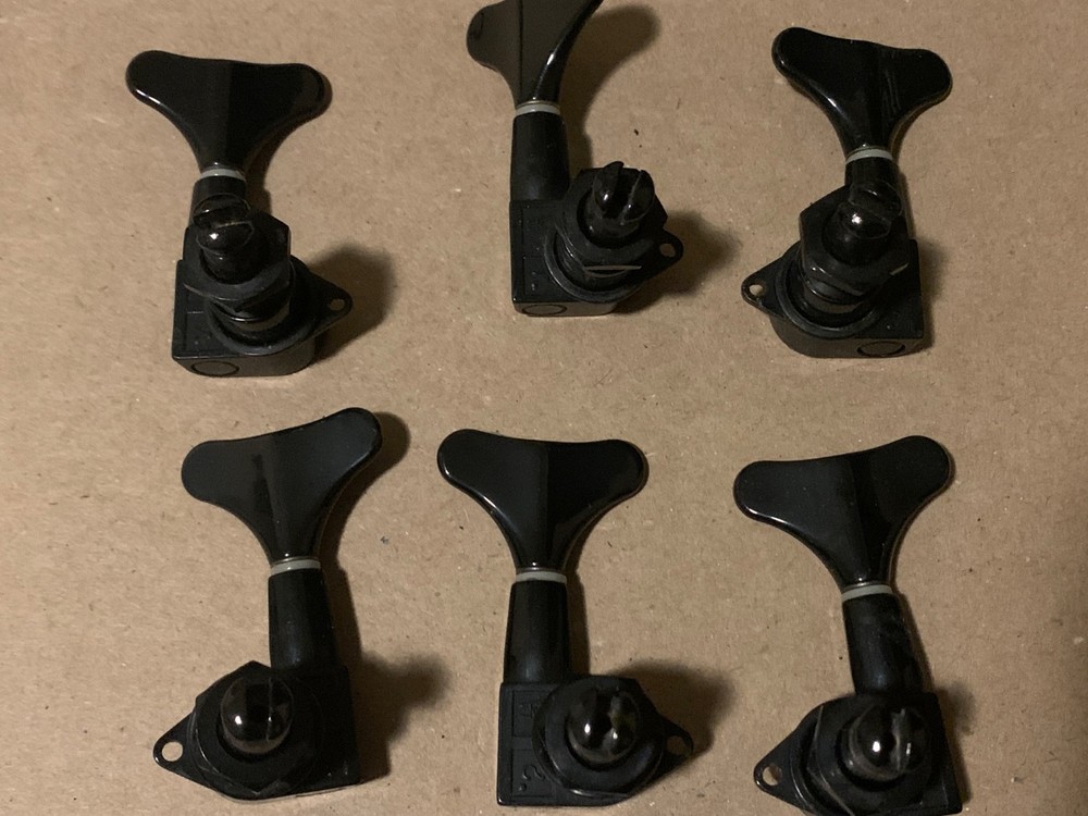 Warwick Machine Head, Black Tuner, 6-String Set - 3 Broken Pcs, Read Description