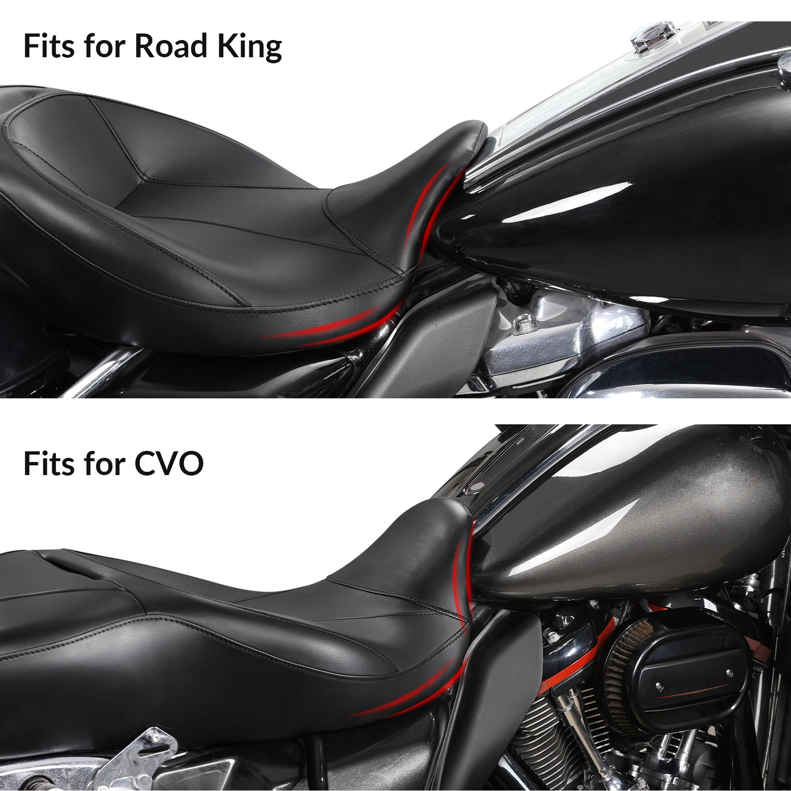 Rider and Passenger Seat Fit For Harley Touring FLHT FLHX FLHR FLTRX 2009-2023