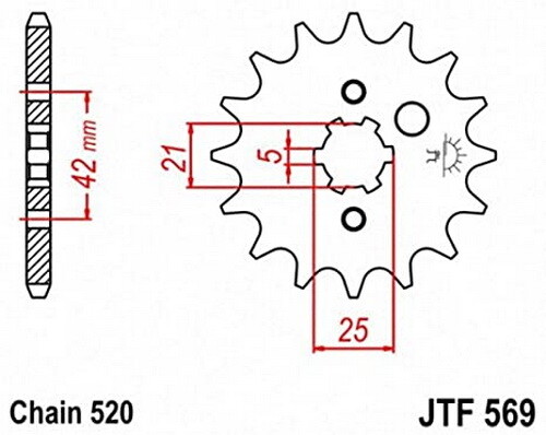 Yamaha Banshee Front Sprocket 14 Teeth 350 Raptor Warrior JT Sprockets JTF569.14