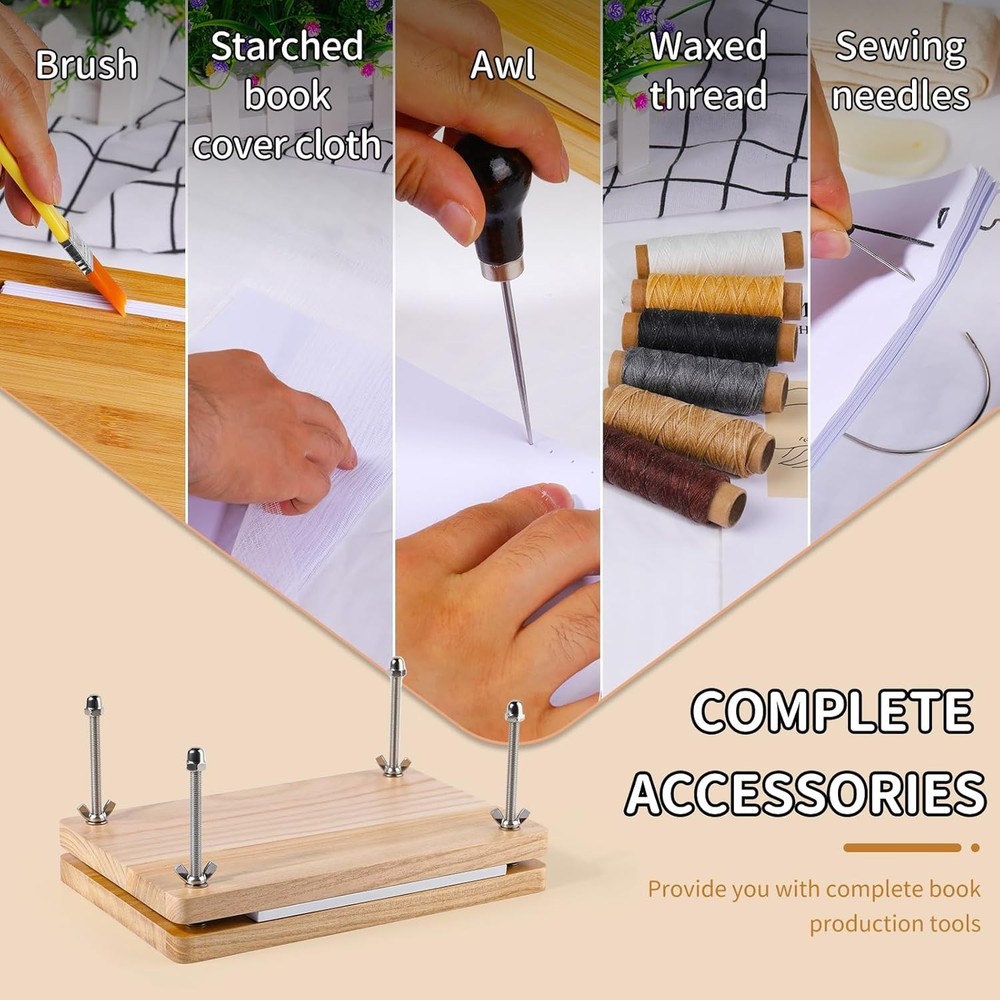 Book Binding Kits, Book Binding Press, 7.9”x11.6”, Books Making Kit Bookbindi...