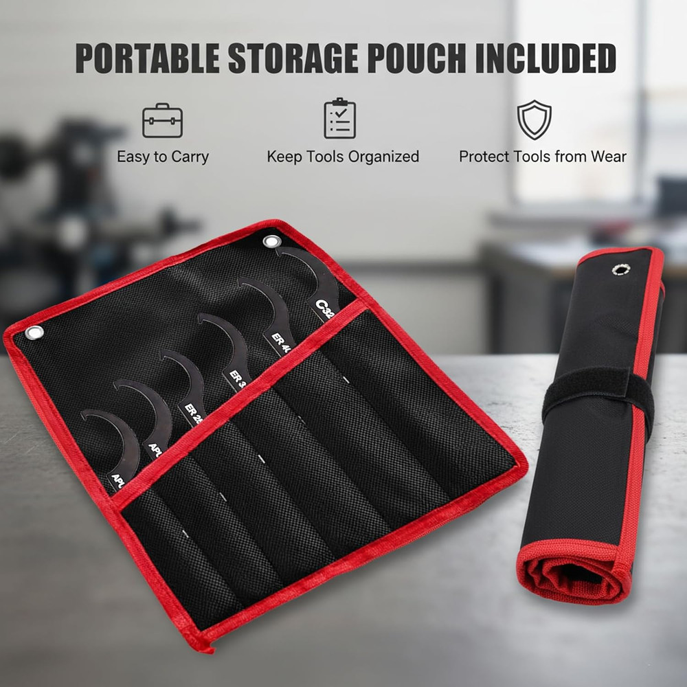 Coilover Spanner Wrench, 6Pcs Universal Adjustment Shock Steel Spanner Hook Wren