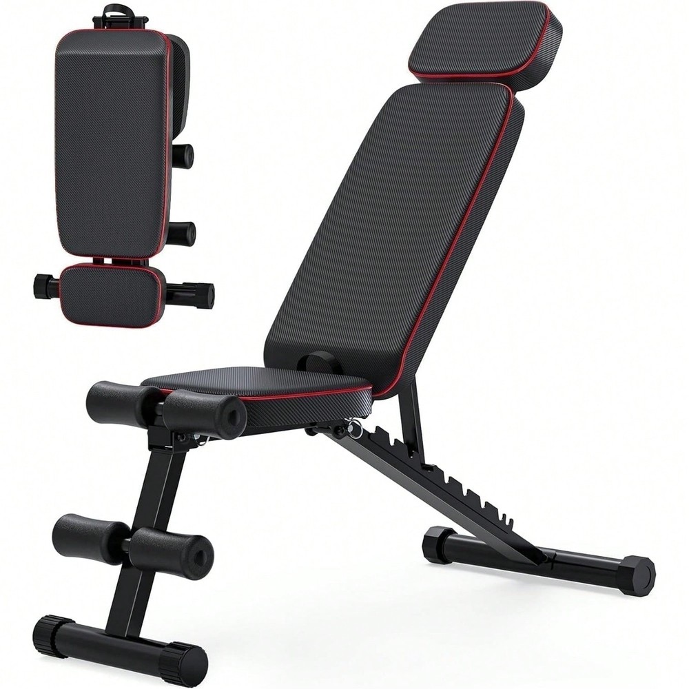GIKPAL 9 Positions Adjustable Weight Bench, Foldable Workout Bench Weight-FGQA