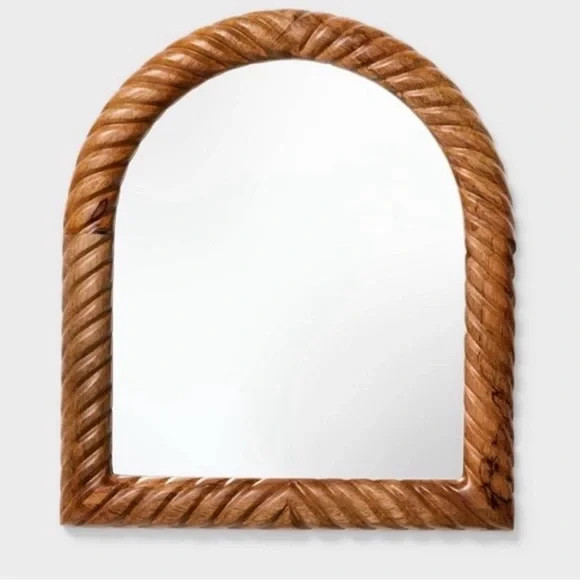 14”x16” Textured Wood Mirror - Threshold™ designed with Studio McGee