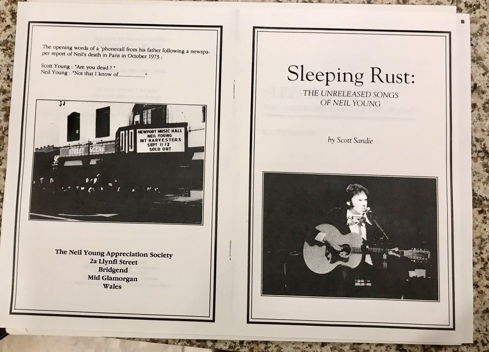 “Sleeping Rust” The Unreleased Songs Of Neil Young By Scott Sandie NYAS 1990