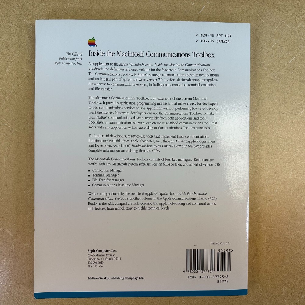 Inside the Macintosh Communications Toolbox - from Apple Computer - 300+ pages!