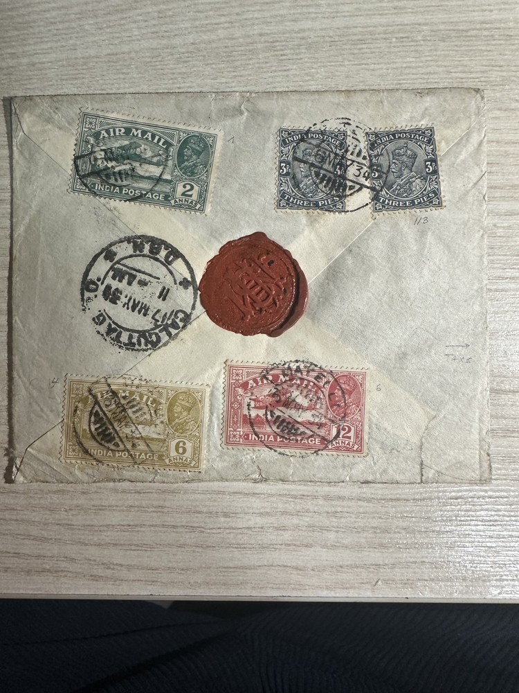 India Stamps Airmail Cover Nice Franking