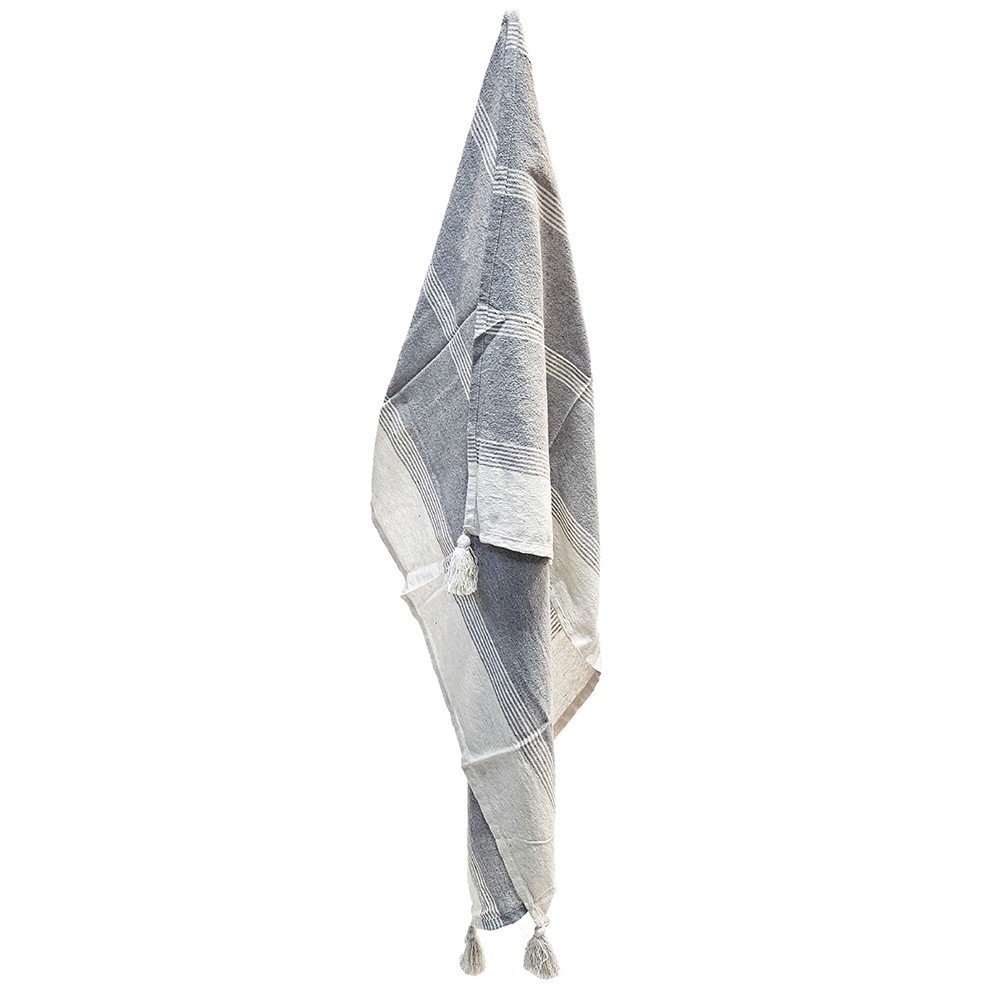 50x60" Conrad Grey Throw Blanket, 2 Pack