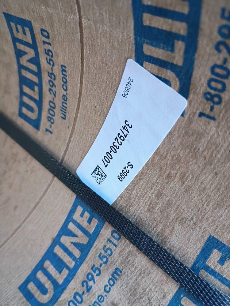 6000’ x 5/8".025 Black Packaging Polyester PET Strapping Roll Banding Poly Strap