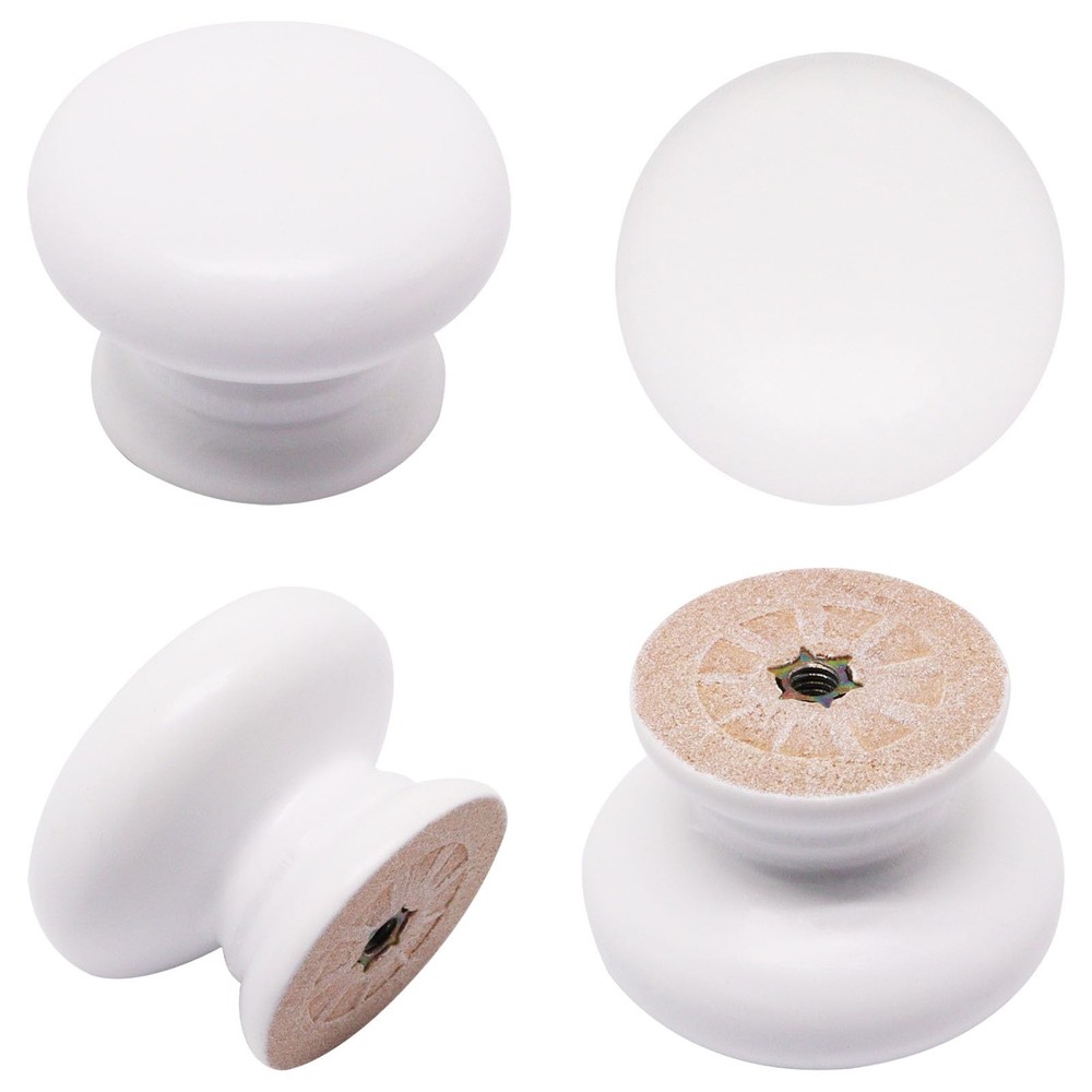 Wooden Cabinet Knobs 6 Pack, Wood Dresser Knobs Kitchen Cabinet Knobs Modern ...