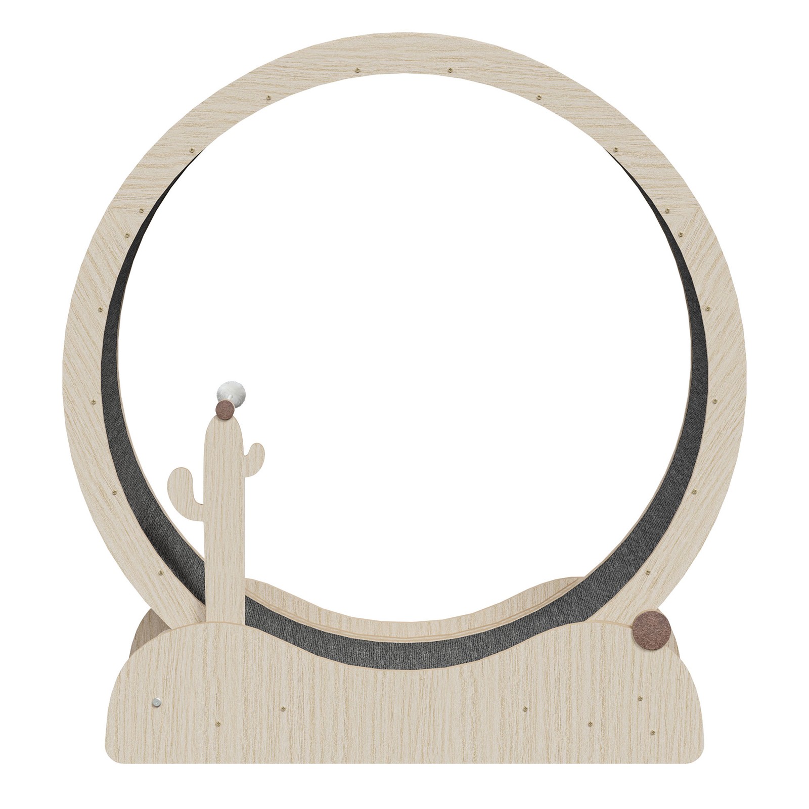 Large Cat Exercise Wheel 43" Solid Wood Cat Treadmill with Lock for Indoor Cats