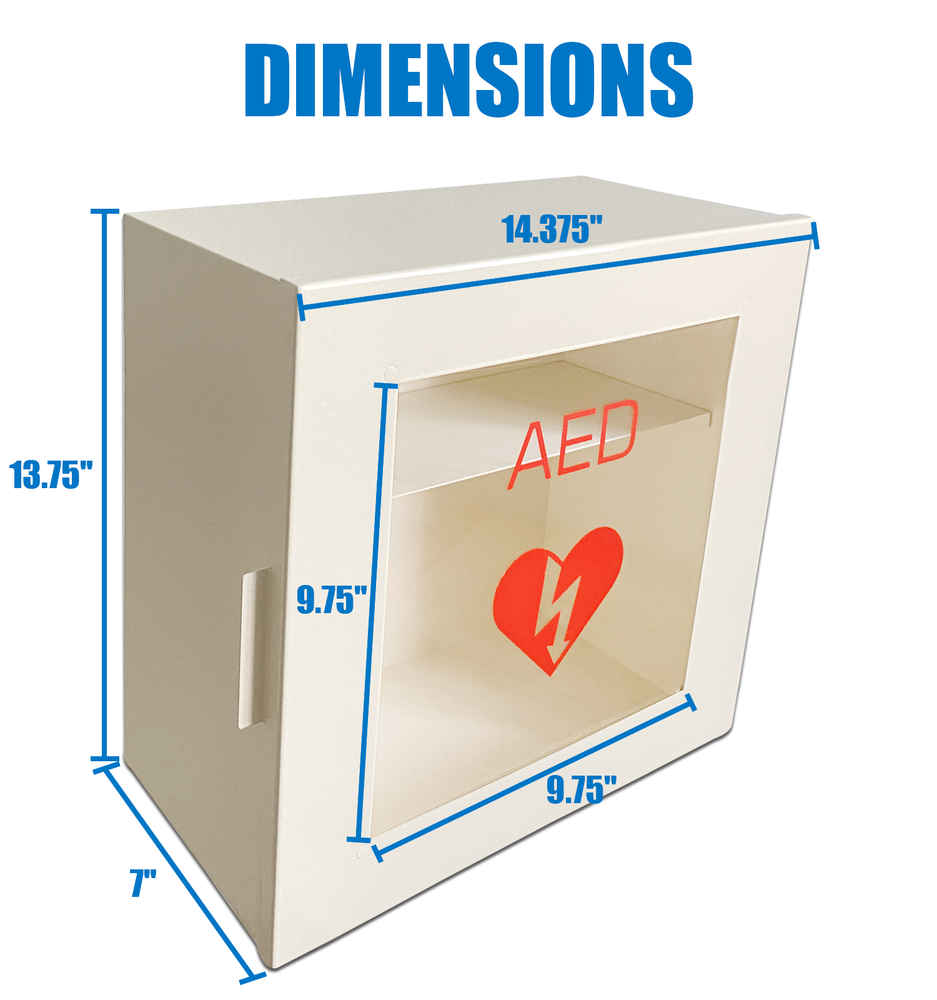 Non Alarmed AED Defibrillator Wall Mounted Storage Cabinet