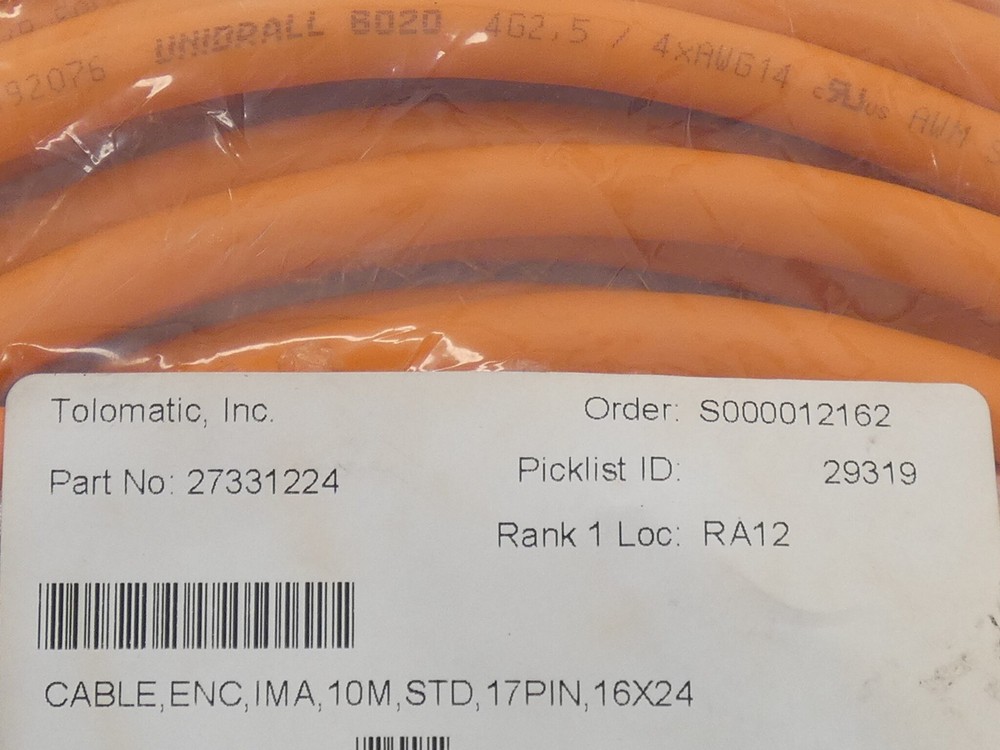 Nidec MSBBAA0100 Servo Cable, 10M - NEW Surplus!