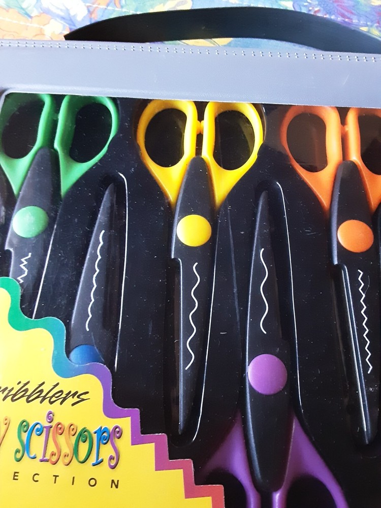 6 Scribblers Sissy Scissors Collection In Case Decorative Edge In Case