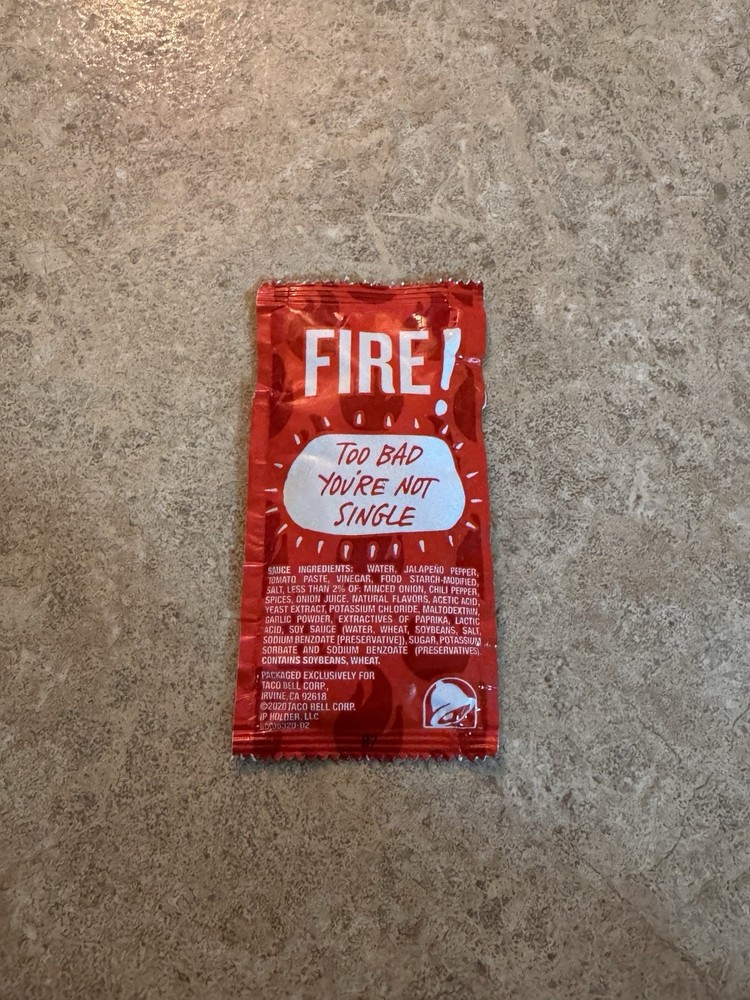 Taco Bell FIRE Sauce Individual packets