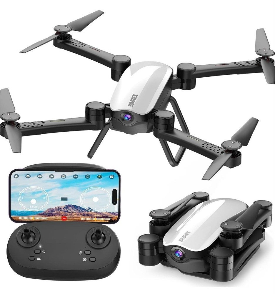 SIMREX X900 Drone Optical Flow Visual Positioning RC Quadcopter VR Arctic White