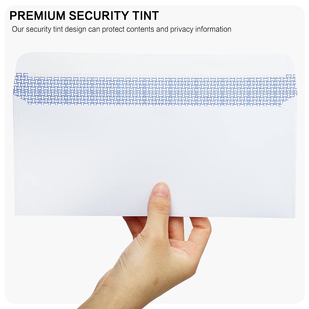 500 Pack #10 Double Window Security Self-Seal Envelopes - Suitable Size for M...