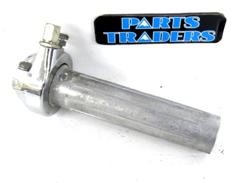 British Style Chrome Throttle Tube Assembly Single Cable Pull 7/8"