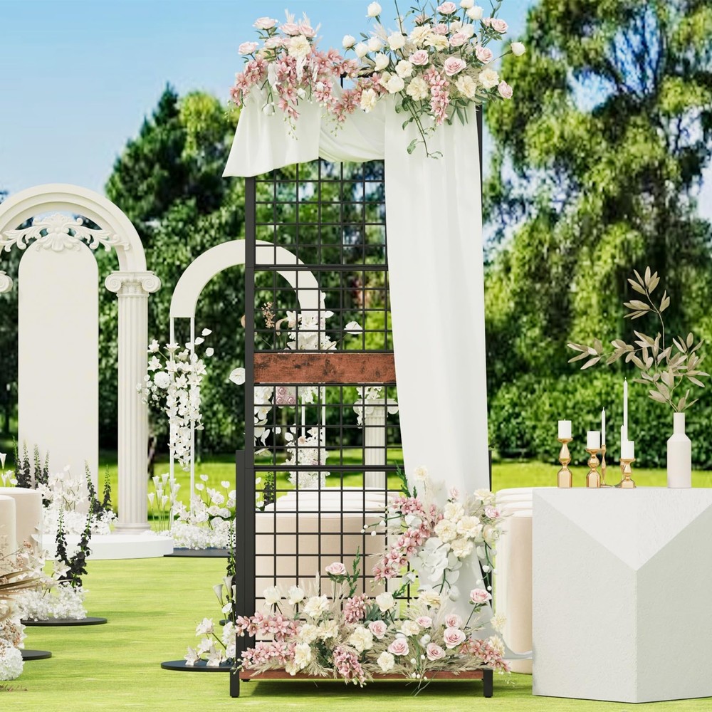 Grid Wall Panel 1.7' x 5.6' Ft Grid Display Rack, Gridwall Panel Display Stan...