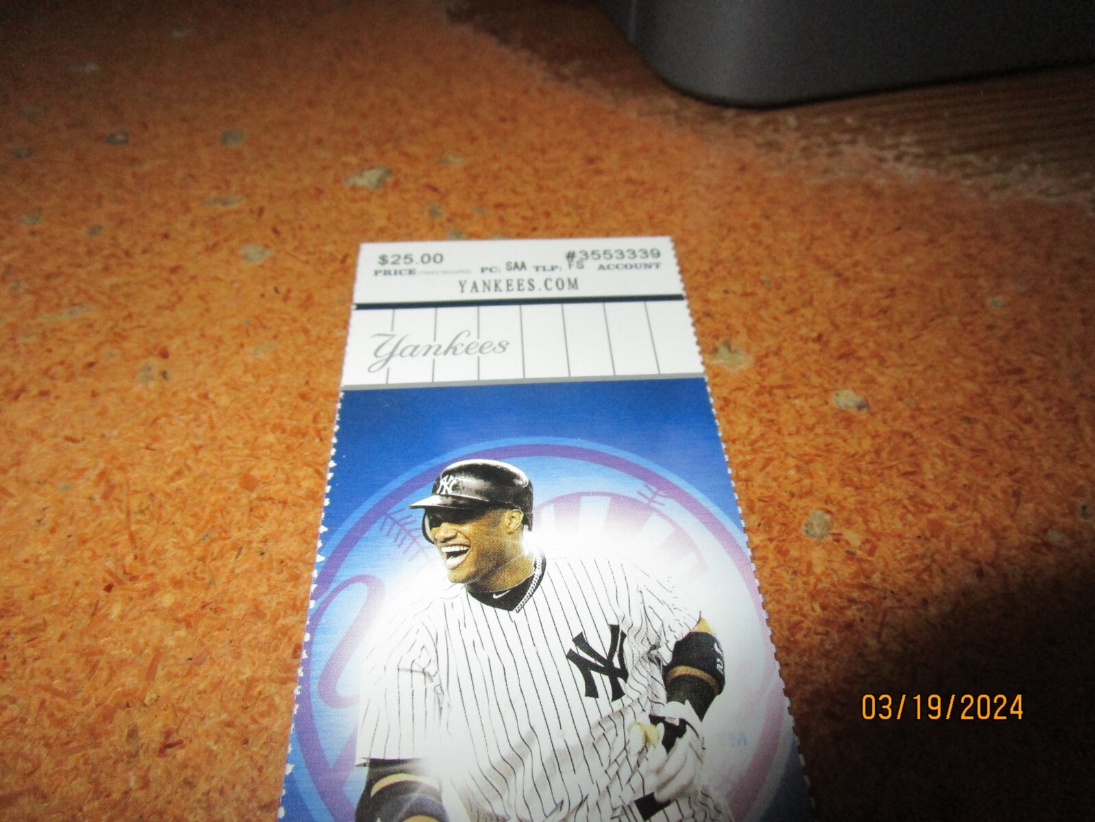 MARIANO RIVERA New York Yankees 1000TH CAREER GAME MAY 25 2011 Full TICKET !!