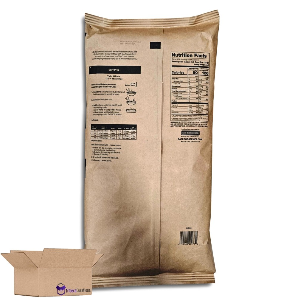 Instant Mashed Potatoes Classic Flakes Value Pack | 5 Pound Bulk Bag