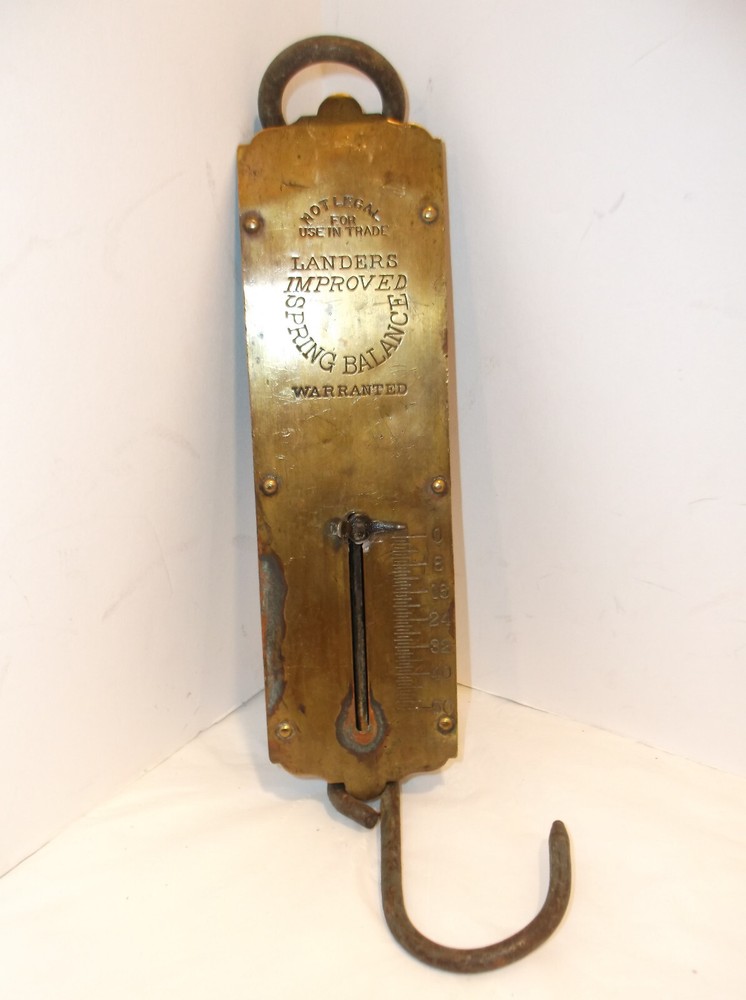 Vintage ANTIQUE LANDERS IMPROVED SPRING BALANCED SCALE  up to 50#