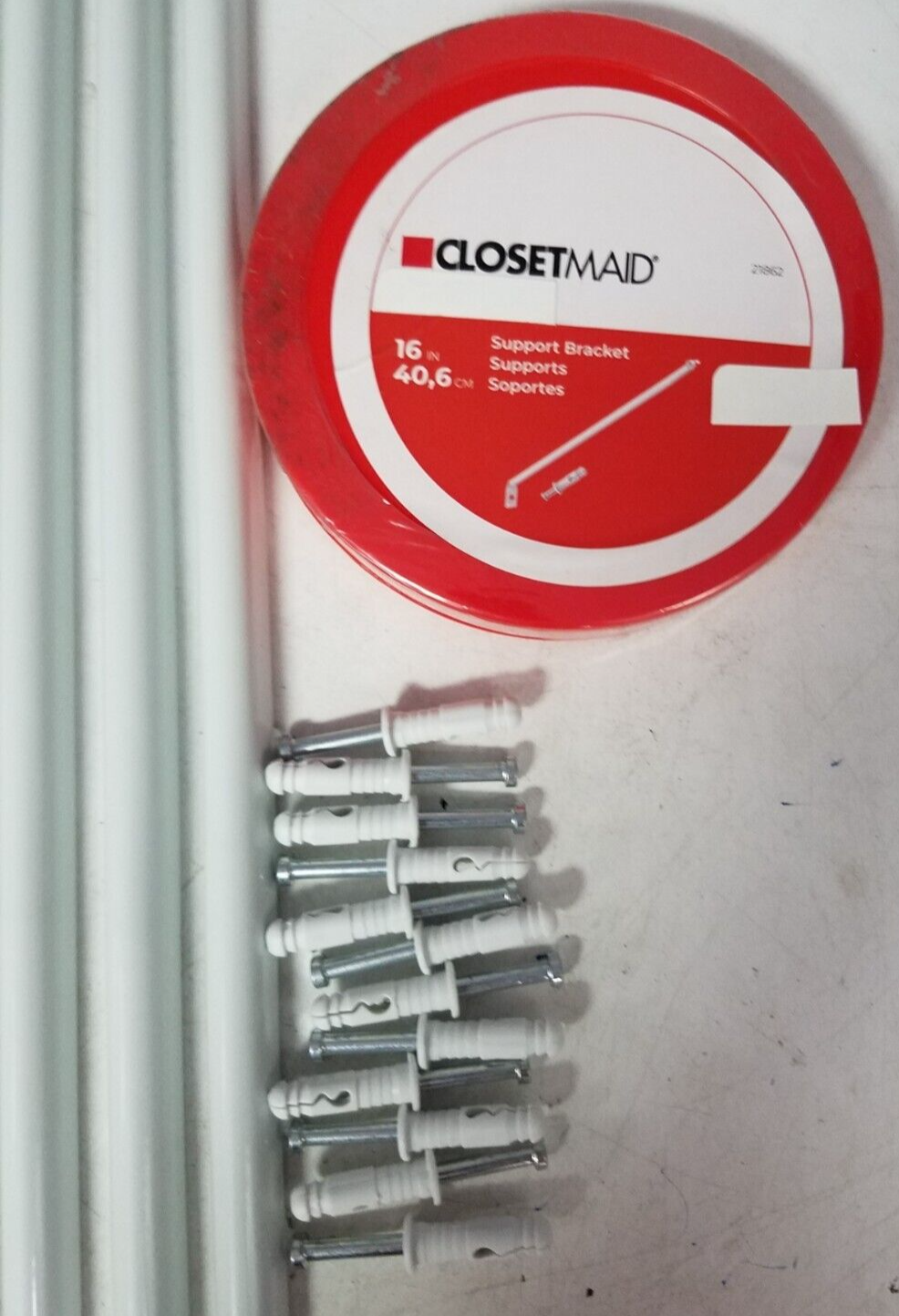 12 Pack ClosetMaid Support Bracket for 16 in Wire Shelf 16" Fixed Mount Shelving