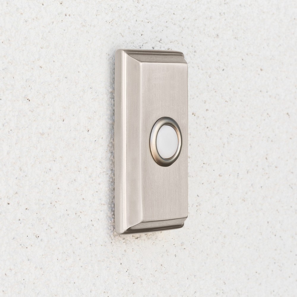Baldwin 4860 3" x 1-1/2" Illuminated Rectangular Door Bell - Bronze