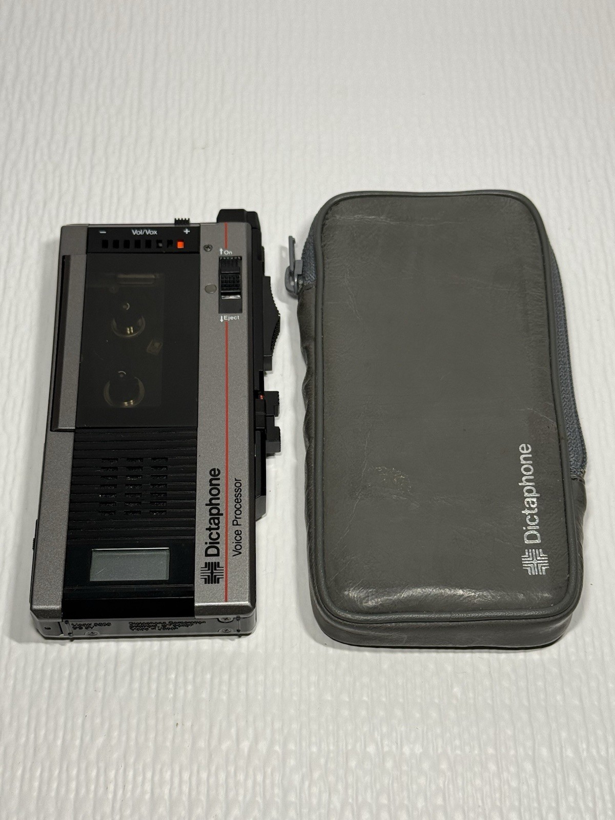 Vintage Dictaphone 3253 Voice Processor Micro Tape Recorder w/ Case - Powers On