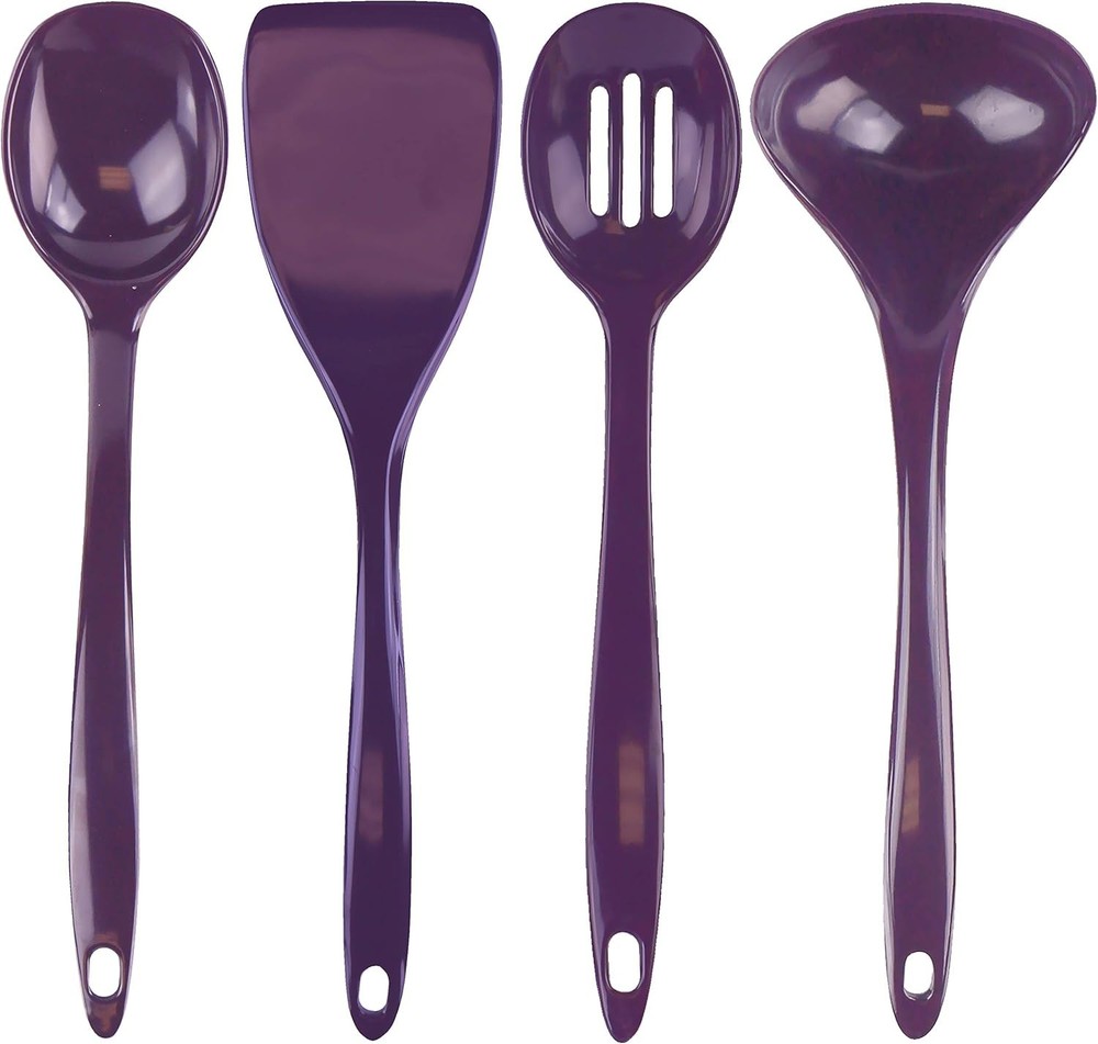 Melamine Utensil Set, 4Pc, Plum