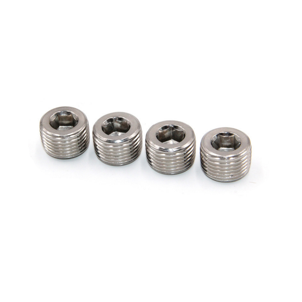 Stainless Steel 10pcs 1/16" NPT Pipe Plug Fitting Internal Hex Thread Socket
