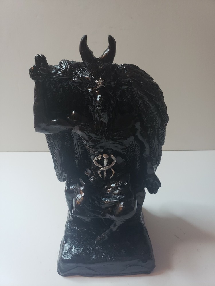 Templar Sabbatic Goat Baphomet Satan Seating Down Color Black/ Devil /Evil /10X6